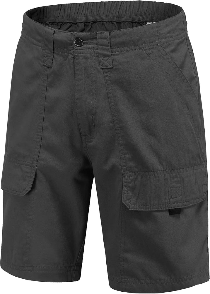 VAYAGER SPORTS Men's Cargo Shorts 100% Cotton Multi Pocket Outdoor Hiking Shorts