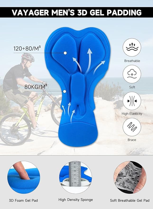 Men's Mountain Bike Shorts 3D Padded Bicycle MTB Shorts