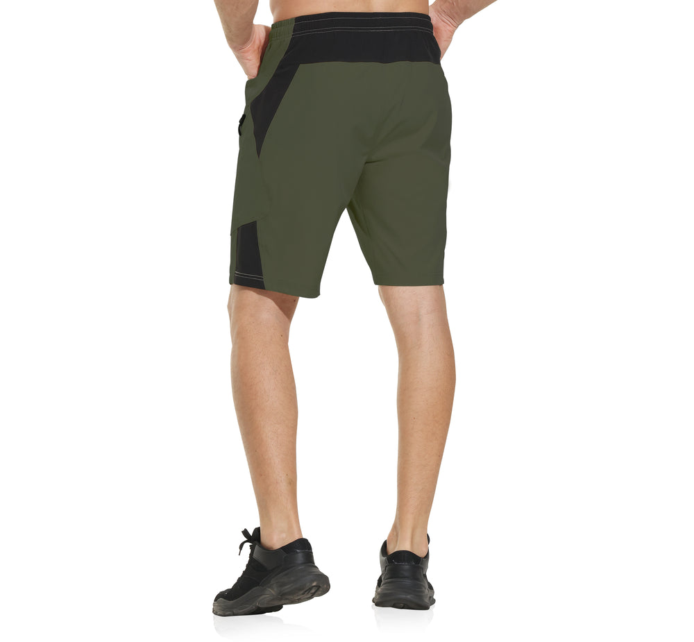 VAYAGER Men's Hiking Shorts Lightweight Full Elastic Waist Outdoor Cargo Shorts for Casual Work Travel Fishing