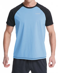 Actleis Men's Rash Guard Quick Dry Short Sleeve Swim Shirts UPF50+ Sun  Protection T-Shirt L BLK : : Clothing, Shoes & Accessories