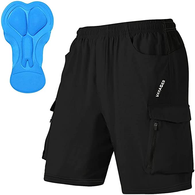 VAYAGER Men's Mountain Bike Shorts 3D Padded Bicycle MTB Shorts