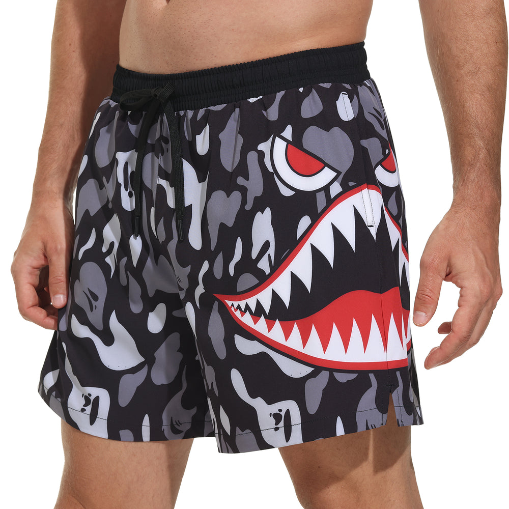 VAYAGER SPORTS Men's Swim Trunks with Compression Liner - 5 Inch Quick Dry Swim Shorts
